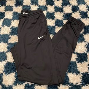 Nike Black Track Sweat Pants - Size small. Zippered Pockets.